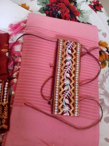 Elegant Pink official sree with belt