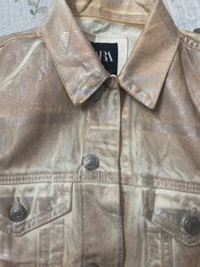 Zara foil denim Jacket (Limited Edition)