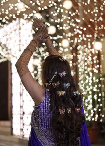 Blue &amp; Teal Embellished Lehenga