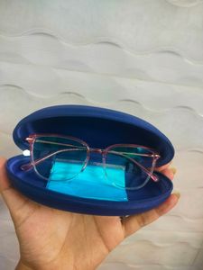Lenskart Pink Transparent Full Rim CatEye Blu Lens