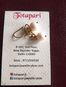 Real Pearl Drop Earrings