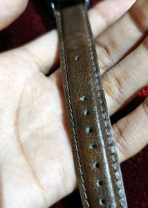 Brown Leather Strap Watch