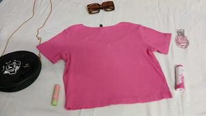 Pink V-Neck Top