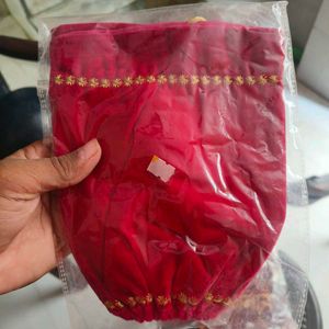 Red & Gold Velvet Bride Chura Cover
