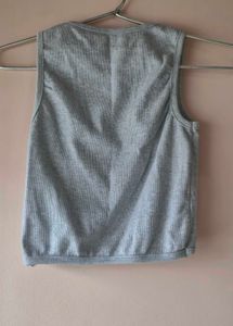 Grey Cropped Top