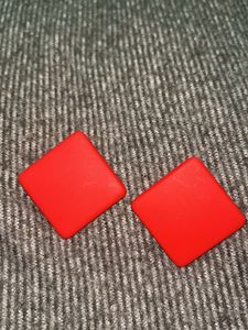 Red Square Earring
