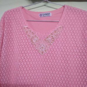 Vintage Pink Lace Dress