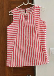 Pink And White Strips Top ( Bust 36)