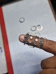 Vintage Silver Ring Set 11 Pcs Lot
