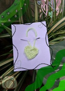 Cute Crochet Heart Keychain Or Charm