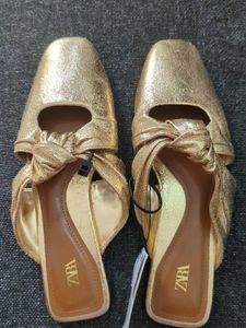 *New* Zara Gold Mules