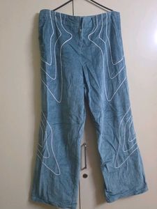 Unique Embroidered MEN Wide Leg Pant