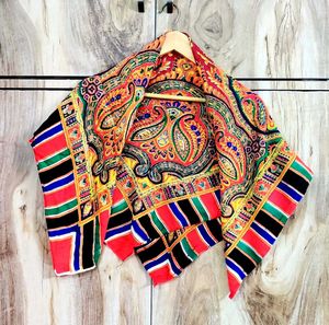 Colorful Paisley Print Scarf big size