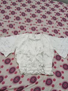White Floral Top