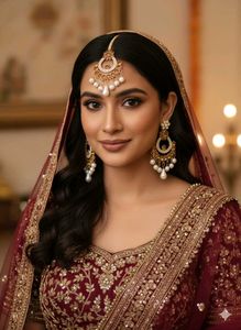 new stone earrings+mangtika Set