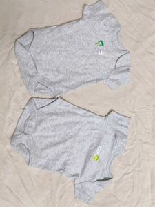 Set Of 2 - Mothercare Grey Onesies