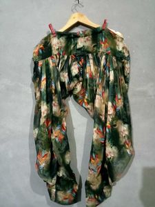 Green Printed Suit