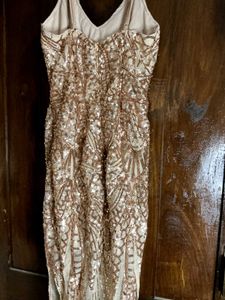 sequin designer long wedding cocktail dress gown
