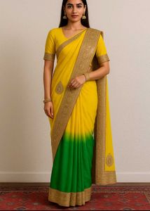 Heavy Designer Party Wedding Wear Saree + Blouse
