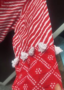 Beautiful Bandhini Print Short Kurta Set