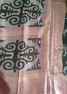 Elegant Green Floral Saree