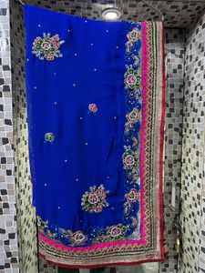 Navy Blue Saree