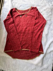 Red Long Sleeve Top