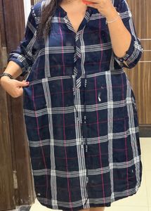 gia check  Shirt Dress bust size 44-46-48