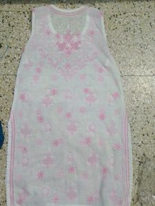 Embroidered Sleeveless Kurti