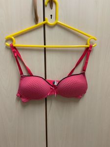 Cute Pink Polka Dot Bra