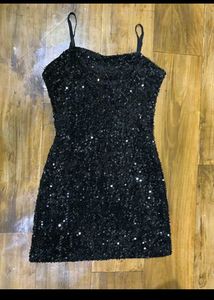 Black Sequence Bodycon Dress