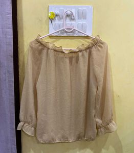 Off-Shoulder Chiffon Top 34/36
