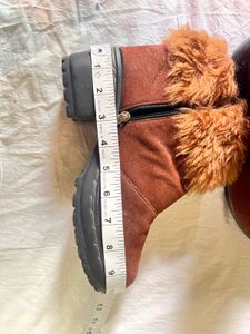 Fuzzy Brown Fur Shoes