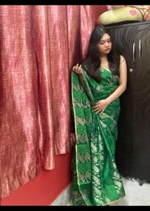 Green Banarasi Saree
