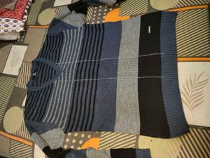 Striped V-Neck Sweater