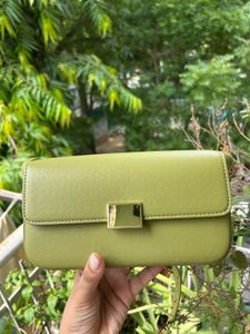 olive green compact sling bag