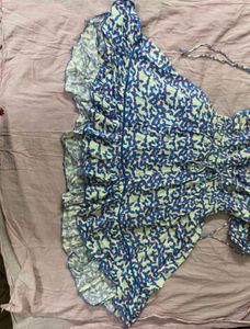 Open Back Mini Shimmery Dress