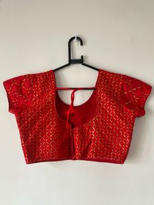 Red Embroidered Blouse