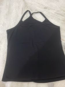 Olive Tank  And Black Top