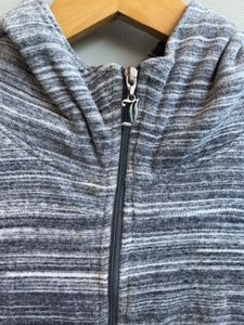 JUICY COUTURE Y2K Gray Striped Hoodie