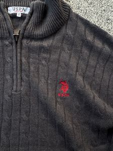 Gray Quarter-Zip Sweater