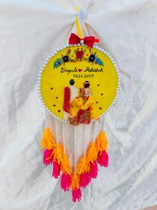 Wedding Anniversary Embroidery Hoop With Tassels