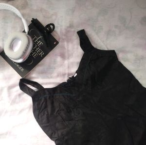 Black Embroidered Midi dress