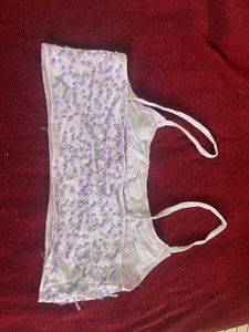 Lilac Beaded Top &amp; Jogger Set Party Wear