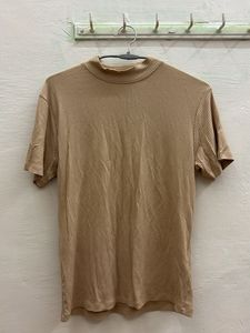 Ribbed High Neck Top