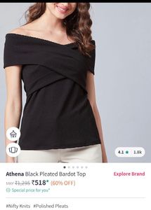 Myntra Top New Black