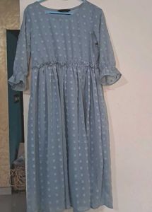 Sea Green Fit And Flare Dress