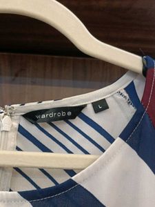 Striped Tie-Front Blouse