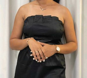 Black Strapless Mini Dress
