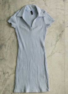 H&amp;M Cute Light Blue Mini Dress